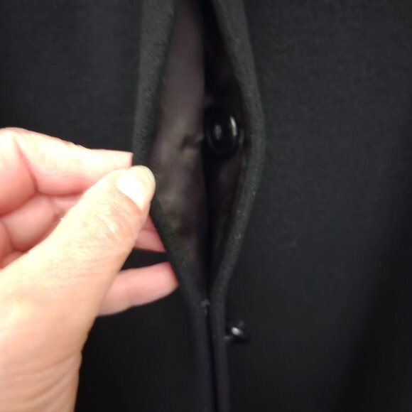 DONATED: Denise Originals Black Women's Coat -100% Pure Chinese Cashmere - Picture 7 of 16